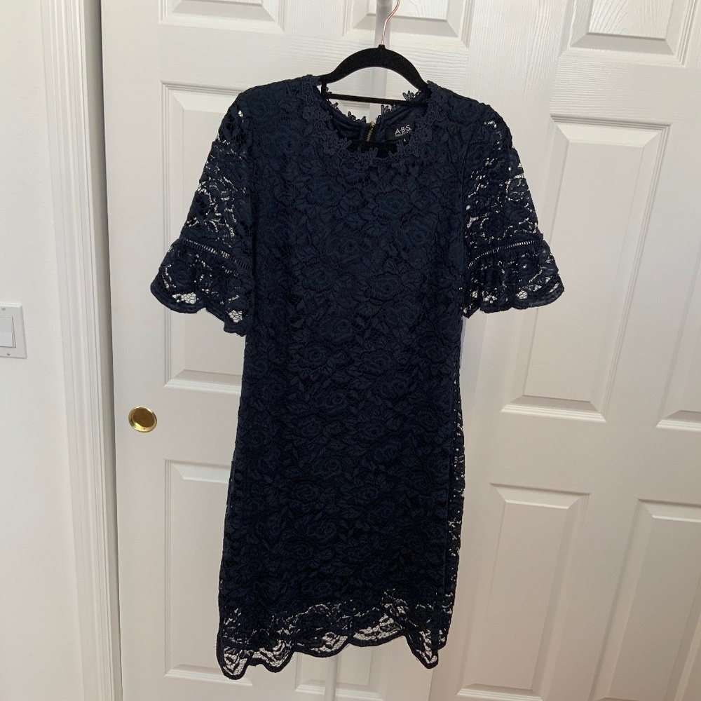 Navy Blue Lace Dress